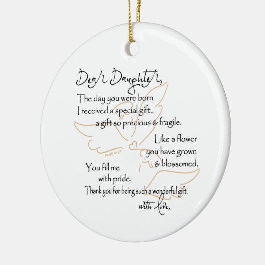 Angel Hugs Ornament voor Dochter (Links)