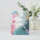 Angel Hugs Prayers Intentie Mooie Waterverf Briefkaart (Staand voorkant)