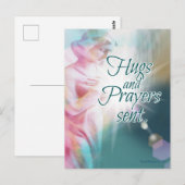 Angel Hugs Prayers Intentie Mooie Waterverf Briefkaart (Voorkant / Achterkant)