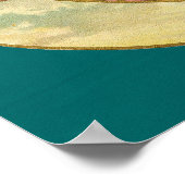 Angel in a crescent moon vintage image poster (Hoek)