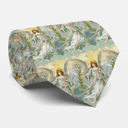 Angel in blauw Stropdas (Opgerold)