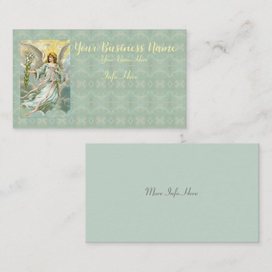 Angel in blauw Visitekaartje (Voorkant / Achterkant)