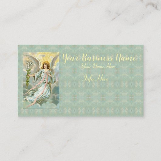 Angel in blauw Visitekaartje (Voorkant)
