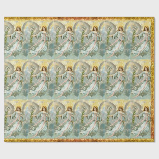 Angel in Blue Cadeaupapier (Vlak)