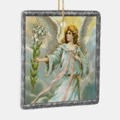 Angel in Blue Ceramic Ornament (Rechts)