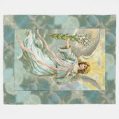 Angel in Blue Fleece Blanket (Voorkant (Horizontaal))