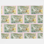 Angel in Blue Fleece Blanket Deken (Voorkant (Horizontaal))