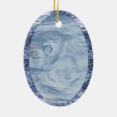 Angel in Blue Glas in lood Keramisch Ornament (Achterkant)