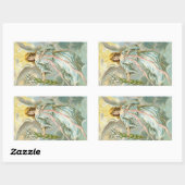 Angel in Blue Rechthoekige Sticker (Vel)