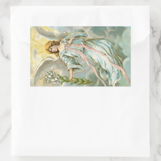 Angel in Blue Rechthoekige Sticker (Tas)