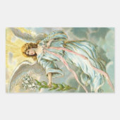 Angel in Blue Rechthoekige Sticker (Voorkant)