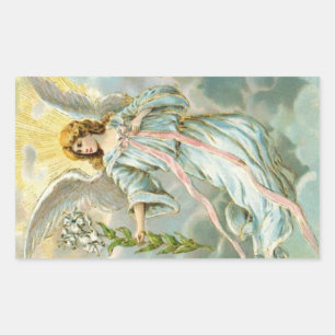 Angel in Blue Rechthoekige Sticker