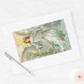 Angel in Blue Rechthoekige Sticker (Envelop)