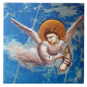 ANGEL IN BLUE SKY VLIEGEN DOOR GIOTTO CHRISTMAS TEGELTJE