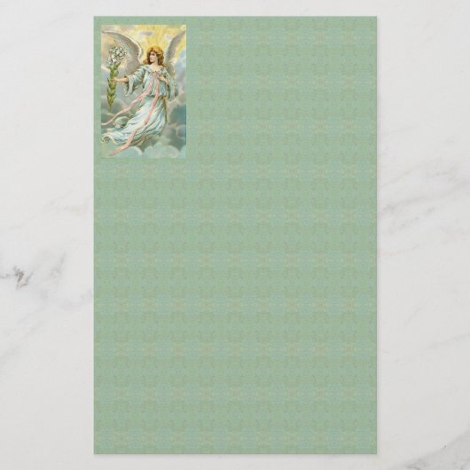 Angel in Blue Stationery Briefpapier (Voorkant)