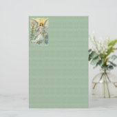 Angel in Blue Stationery Briefpapier (Staand voorkant)