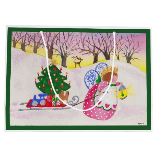 Angel in Bossen cadeautas (Achterkant)