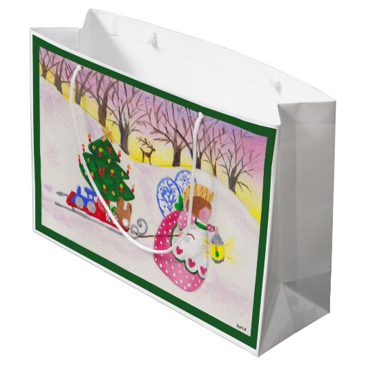 Angel in Bossen cadeautas (Achterkant Gekanteld)