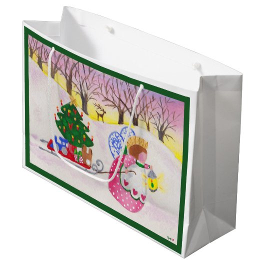 Angel in Bossen cadeautas (Voorkant Gekanteld)