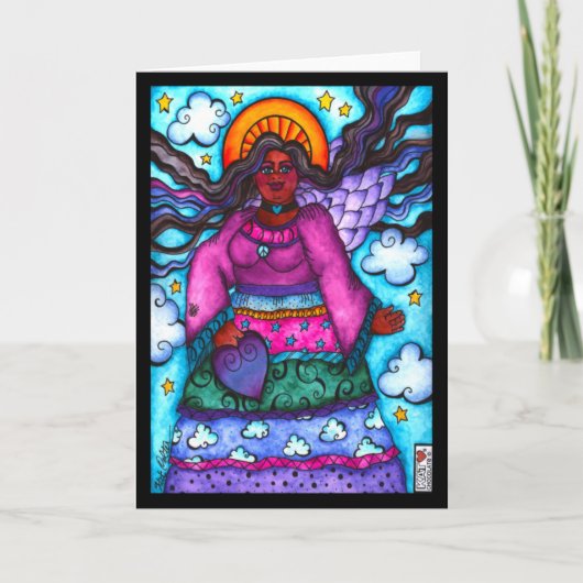 Angel in Calico Dress Kaart (Voorkant)
