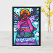 Angel in Calico Dress Kaart (Gele Bloem)