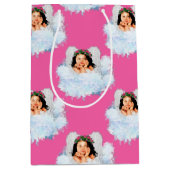 Angel in de Clouds 5-roze-GIFT BAG m Medium Cadeauzakje (Voorkant)
