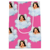 Angel in de Clouds 5-roze-GIFT BAG m Medium Cadeauzakje (Achterkant)