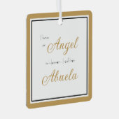 Angel in de hemel Abuela Memorial Foto Metalen Ornament (Voorkant Rechts)