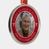 Angel in de hemel Abuelo Memorial Foto Metalen Ornament (Rechts)