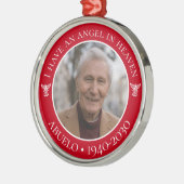 Angel in de hemel Abuelo Memorial Foto Metalen Ornament (Links)
