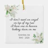 Angel in de hemel en Photo Memorial Keramisch Ornament (Voorkant)