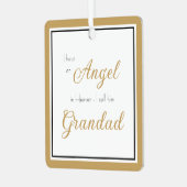 Angel in de hemel Grootad Memorial Foto Metalen Ornament (Voorkant links)