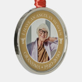 Angel in de hemel Grootma Memorial Foto Metalen Ornament (Rechts)