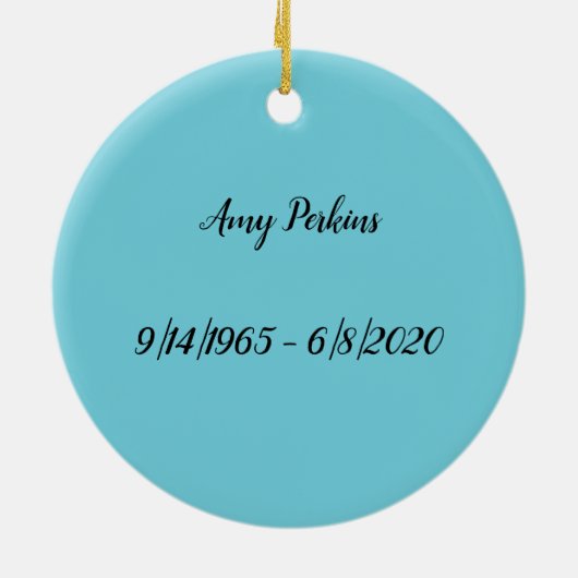 Angel in de hemel keramisch ornament (Achterkant)