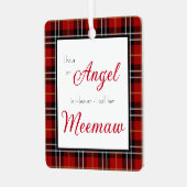 Angel in de hemel Meemaw Memorial Foto Metalen Ornament (Voorkant links)