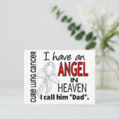 Angel in de hemel Pap Lung Cancer Briefkaart (Staand voorkant)