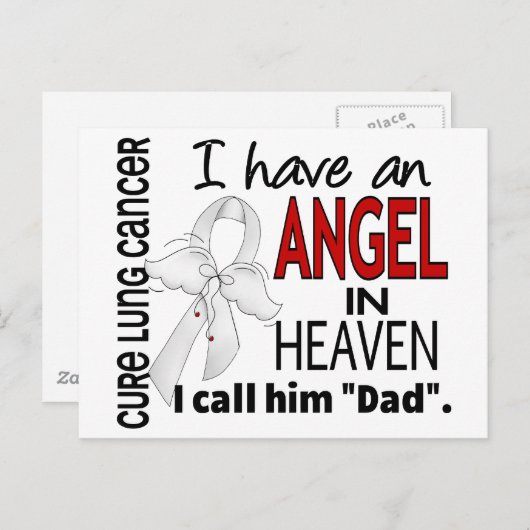 Angel in de hemel Pap Lung Cancer Briefkaart (Voorkant / Achterkant)