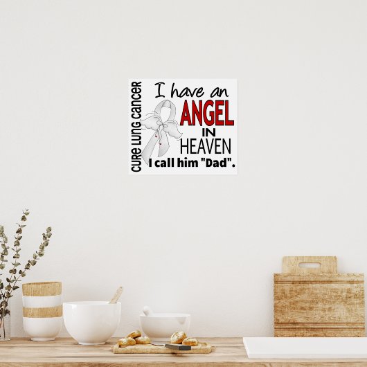 Angel in de hemel Pap Lung Cancer Poster (Keuken)