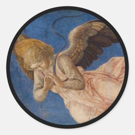 Angel in de hemel ronde sticker (Voorkant)