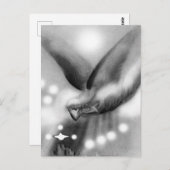 Angel in de nachtkunst briefkaart (Voorkant / Achterkant)