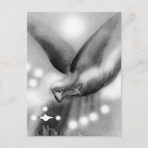 Angel in de nachtkunst briefkaart