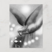 Angel in de nachtkunst briefkaart (Voorkant)