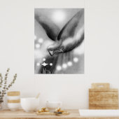 Angel in de nachtkunst poster (Keuken)