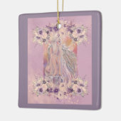 Angel in de ochtendzon door Renee Lavoie Keramisch Ornament (Links)