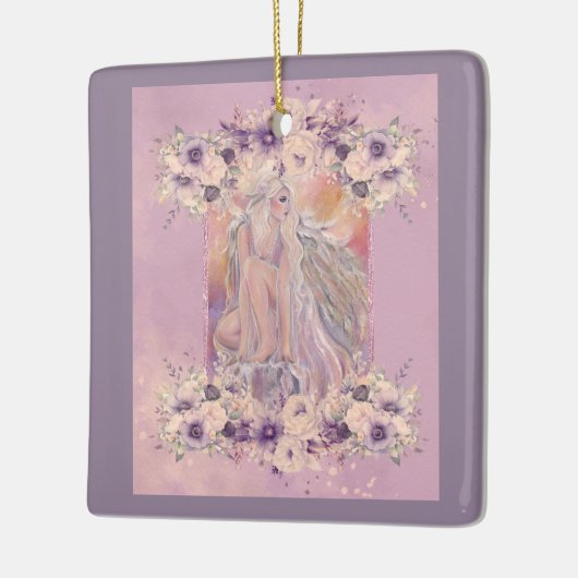 Angel in de ochtendzon door Renee Lavoie Keramisch Ornament (Links)