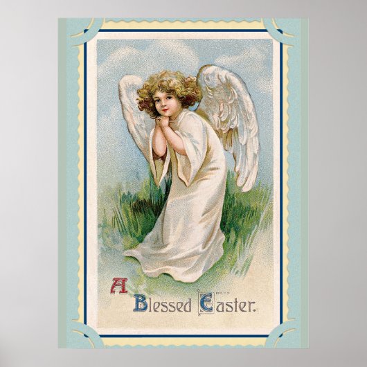 Angel in de tuin poster (Voorkant)