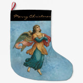 Angel in de wolken grote kerstsok (Voorkant)