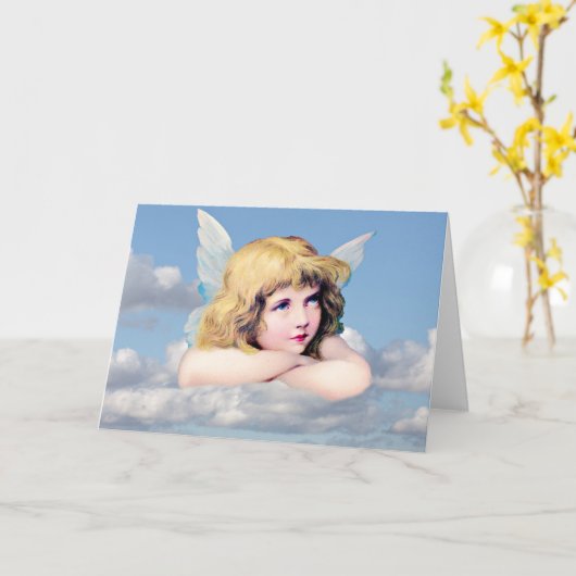 Angel in de wolken kaart (Gele Bloem)