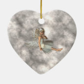 Angel in de wolken keramisch ornament (Achterkant)