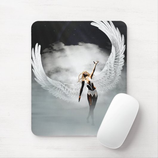 Angel in de wolken Mousepad Muismat (Met muis)
